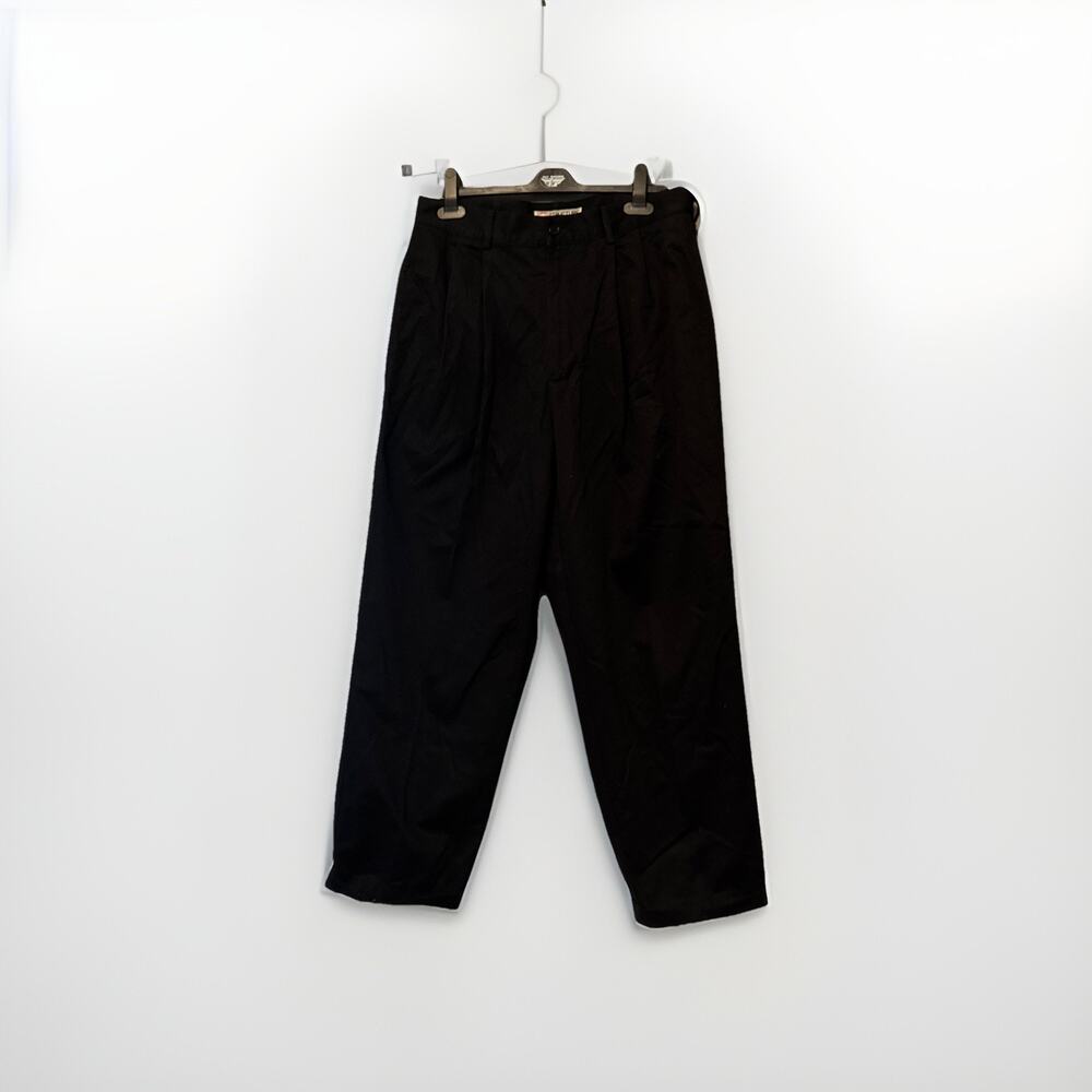 Vintage ‘99 Structure Pants Mens 32x30 Black Pleated Front Cotton Twill Cuffed